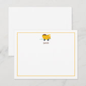 Kinder Dump Truck Flat Note-kaart Notitiekaartje (Voorkant / Achterkant)