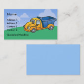 Kinder Dump Truck Visitekaartjes (standaard) (Voorkant / Achterkant)
