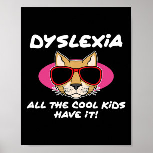 Kinder Dyslexie Bewustzijn Handicap Grafiek Poster
