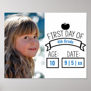 Kinder eerste dag van het Afbeelding van de School Poster