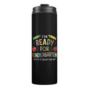 Kinder eerste dag van kleuterschool plezier terug  thermosbeker