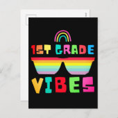 Kinder eerste klas vibes-First graad terug naar sc Feestdagenkaart (Voorkant / Achterkant)