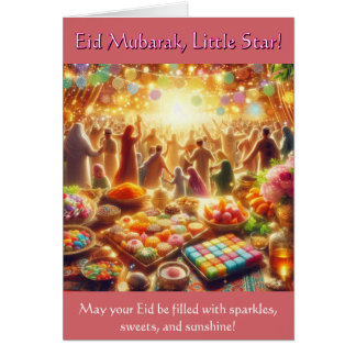 Kinder Eid Kaart - Eid Mubarak Kleine Ster