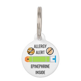 Kinder eierboom notenallergie waarschuwt de epinef huisdierpenning