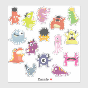 Kinder eng niet eng Goofy Monsters Sticker