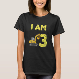 Kinder familiebouw Vrachtwagen graafmachine Birthd T-shirt