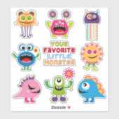 Kinder favoriete kleine monsterset sticker (Vel)