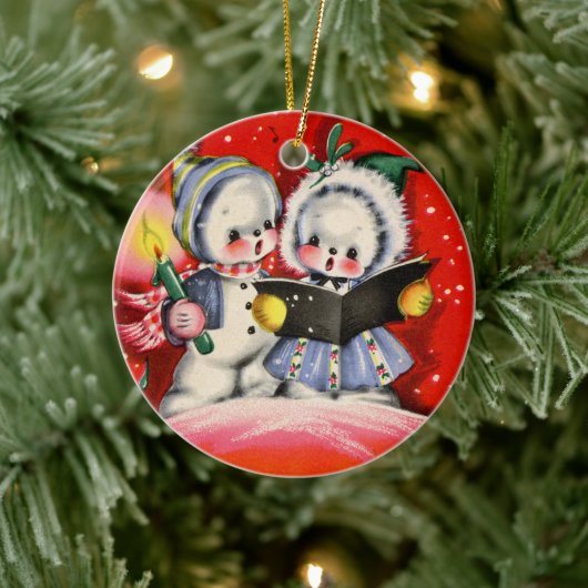 kinder feestdag met kerstavond keramisch ornament (Boom)