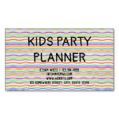 🍭 Kinder feestplanner Magnetisch Visitekaartje (Voorkant)