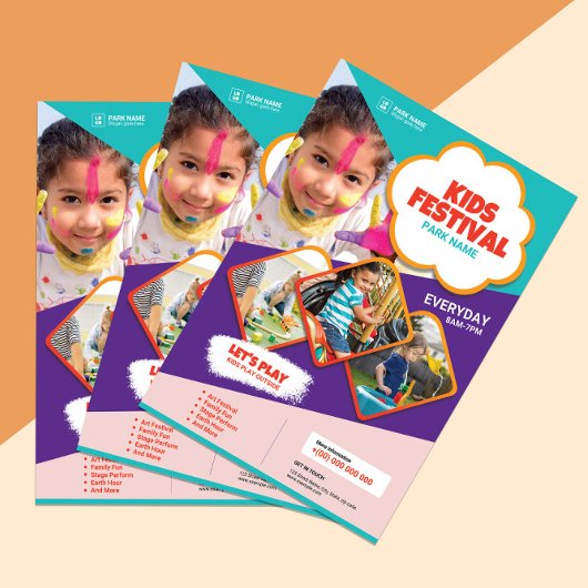 Kinder Festivalflyer Sjabloon