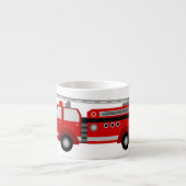 Kinder Firetruck kleine keramische Mok (Voorkant)