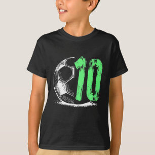 Kinder Football 10 jaar oude Jongen Birthday Party T-shirt
