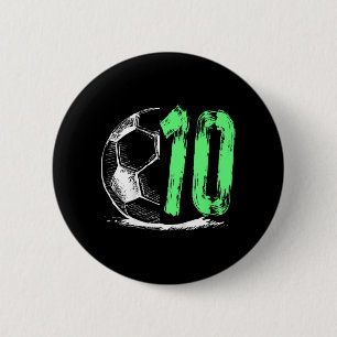 Kinder Football 10-jarig jongetfeest Ronde Button 5,7 Cm
