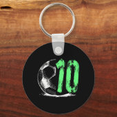 Kinder Football 10-jarig jongetfeest Sleutelhanger (Voorkant)