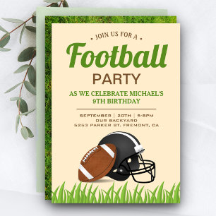 Kinder Football Birthday Party Kaart