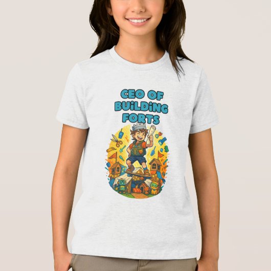 kinder fortbouwer grappig shirt (Voorkant)