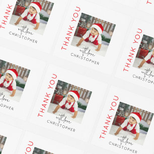 Kinder foto dank je wel vierkante sticker