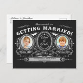 Kinder foto Sla de datum Briefkaarten Silver Foil (Voorkant / Achterkant)