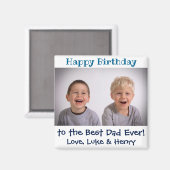 Kinder foto van beste vader ooit magneet (Voorkant / Achterkant)