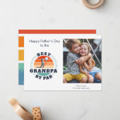 Kinder foto van vaders Dag Golf Dad Notitiekaartje (Voorkant / Achterkant in situ)