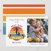 Kinder foto van vaders Dag Golf Dad Notitiekaartje (Voorkant / Achterkant)