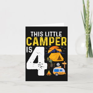 Kinder Funny 4e Camping Verjaardag Camper Lover 4 Kaart