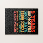 Kinder Funny 9e verjaardag 9 jaar oud Legpuzzel (Horizontaal)