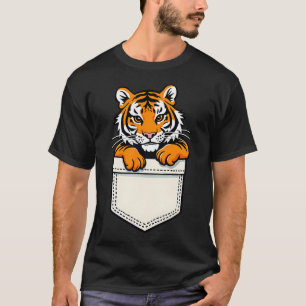 Kinder Funny Animal Tiger Pocket Boys Meisjes Peut T-shirt