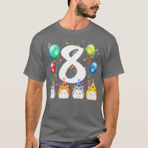 Kinder Funny Hamster Guinee Varkens 8e verjaardag T-shirt
