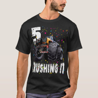 Kinder Funny Monster Truck die vijf jaar oud is T-shirt