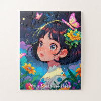Kinder fusie van fantasie en anime kunst