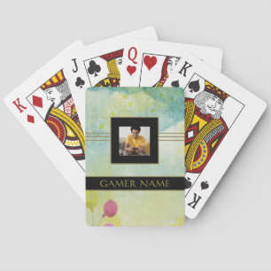 Kinder Gamer Party Name & Photo Dream Clouds Pokerkaarten