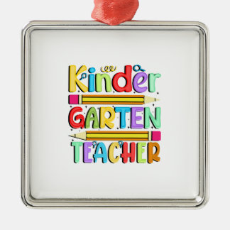 Kinder Garten-leraar Metalen Ornament