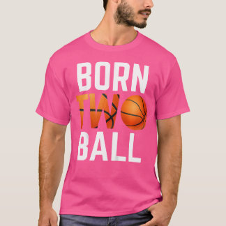 Kinder geboren twee bal basketbal 2 jaar oude verj t-shirt