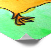 Kinder geel boerderij  kunst poster (Hoek)