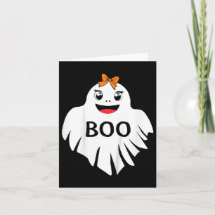 Kinder geest met boog boe boe meisjes Halloween t Kaart