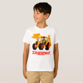 Kinder - gele - constructiedroger voor aangepaste t-shirt (Voorkant volledig)