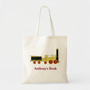 Kinder gele zwarte trein, bibliotheek genaamd tote bag