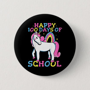 Kinder Gelukkige 100 dagen van schoolmeisjes 100st Ronde Button 5,7 Cm
