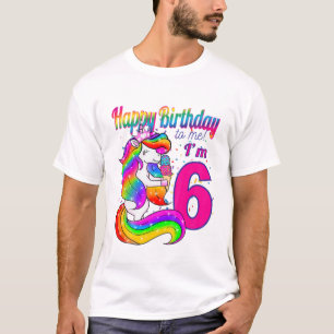 Kinder gelukkige verjaardag voor mij ben ik zes (z t-shirt