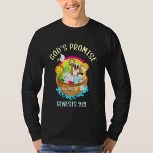 Kinder Genesis 913 Gods Promise Rainbow Bible Yout T-shirt