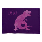 Kinder gepersonaliseerd dinosaurus Silhouette Paar Kussensloop (Voorkant)