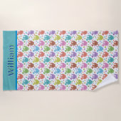 Kinder Gepersonaliseerd Dragon Beach handdoek (Voorkant)