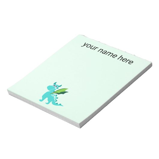 Kinder gepersonaliseerd dragon Notitieblok (Gedraaid)