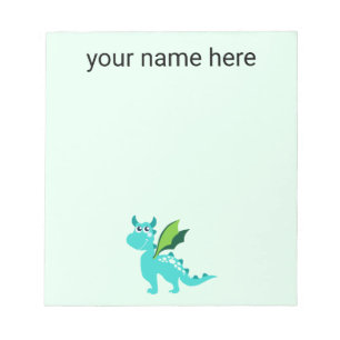 Kinder gepersonaliseerd dragon Notitieblok