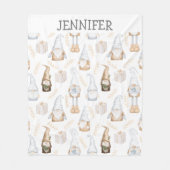 Kinder gepersonaliseerd gnoom fleece deken (Voorkant)