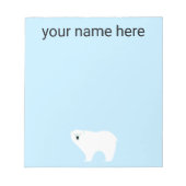 Kinder, gepersonaliseerd Polar Beer Blocnote (Voorkant)