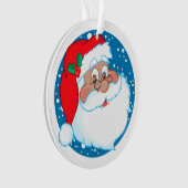 Kinder gepersonaliseerd voor de kerstman ornament (voorkant)