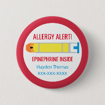 Kinder gepersonaliseerde allergie Alert Epinefrine