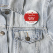 Kinder gepersonaliseerde allergie Ik ben allergisc Ronde Button 5,7 Cm (In situ)
